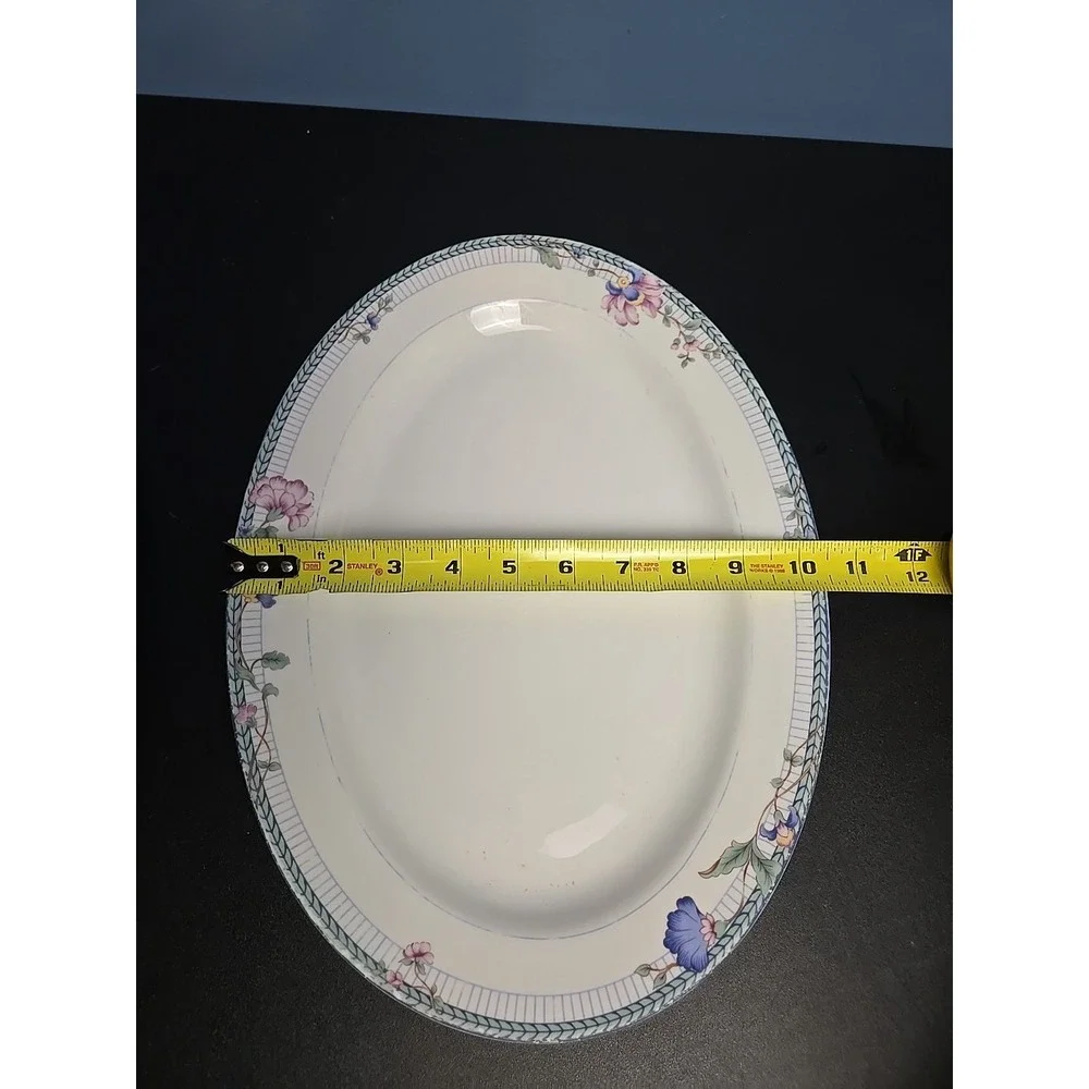 2 Oneida Fine Porcelain Savanna Oval Platter 14